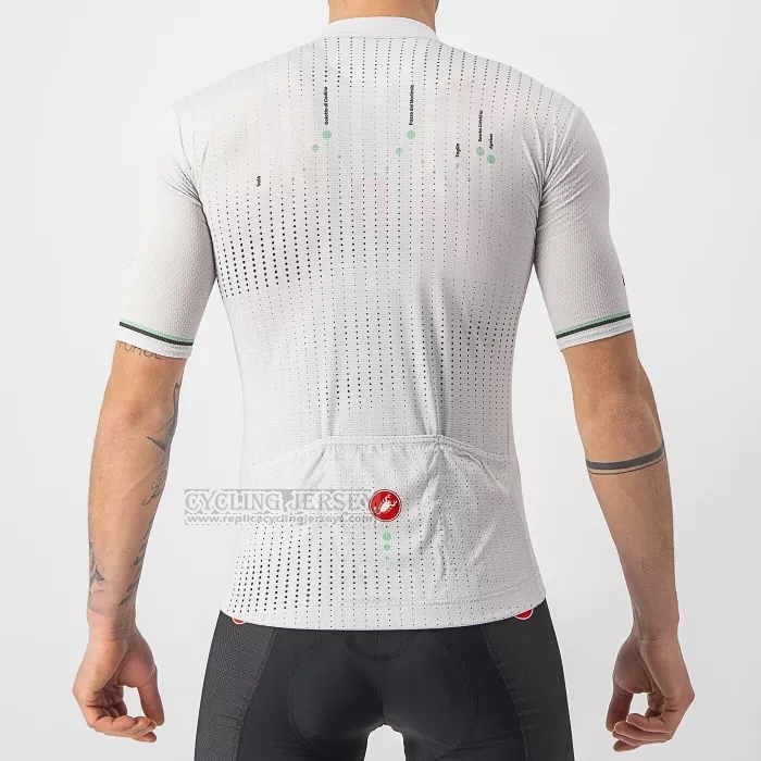 2022 Cycling Jersey Giro d'Italia White Green Short Sleeve and Bib Short